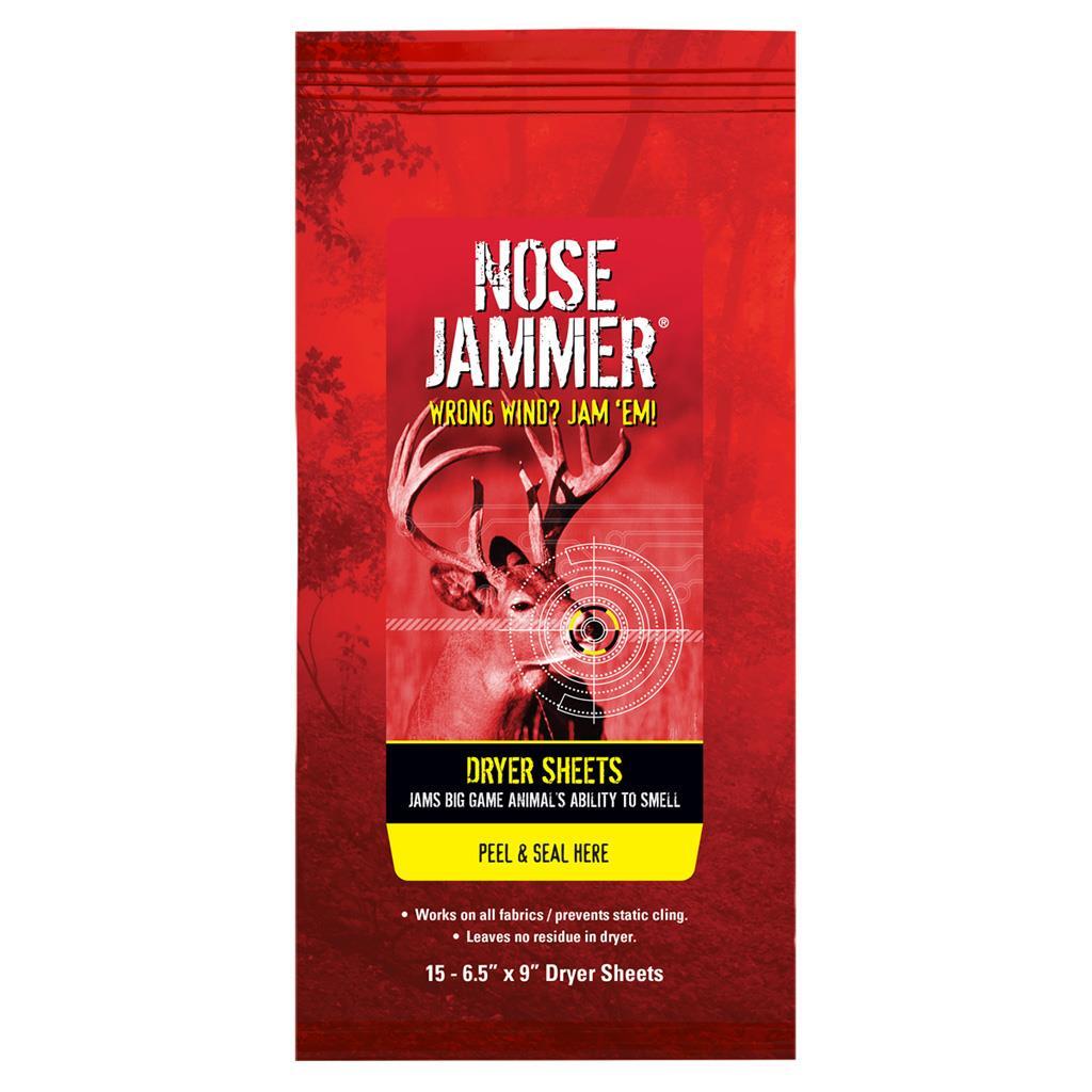 Nose Jammer Dryer Sheets 15 pk.Nose Jammer scent elimination Hunting Bow